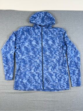 Lululemon Surge Warm Full Zip Blue Space-Dye Camo Hoodie